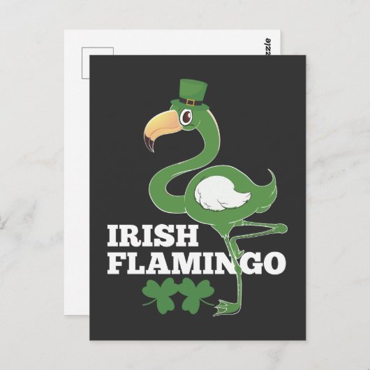 アイルランドのフレミンゴ アイルランド パーティー セントパトリックデー ポストカード (正面/裏面)