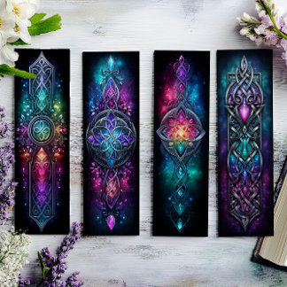 アイルランドのブックマーク、ケルト色のステンドグラスのブックマーク18