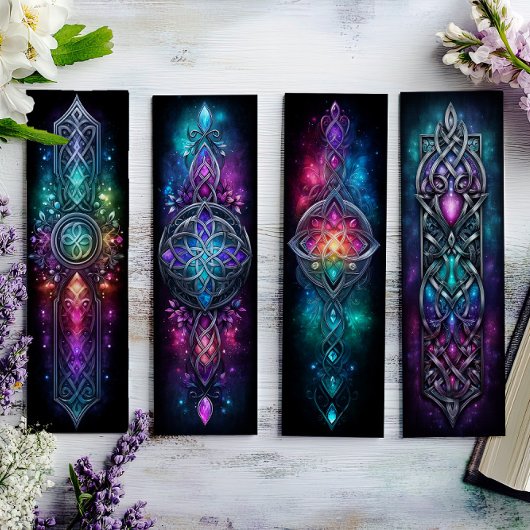 アイルランドのブックマーク、ケルト色のステンドグラスのブックマーク18