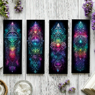 アイルランドのブックマーク、ケルト色のステンドグラスのブックマーク19