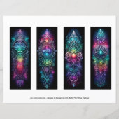 アイルランドのブックマーク、ケルト色のステンドグラスのブックマーク19 (正面)