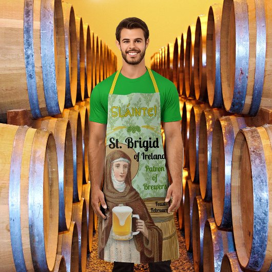 アイルランドのブリギタとビールの樽 エプロン