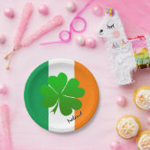 アイルランドのプレート、シャムロック、アイルランド国旗のパーティー/スポーツ ペーパープレート (パーティー)