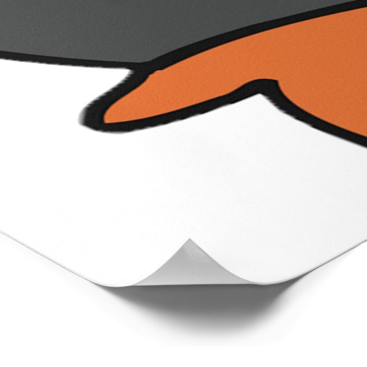 アイルランドのペンギンがクリスマスのテディベアを持っている ポスター (角)