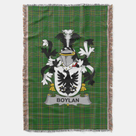 アイルランドのボイランまたはO_Boylan家の紋章 ファミリークレスト スローブランケット