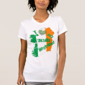 アイルランドのボーイフレンドの地図が大好き Tシャツ (正面)