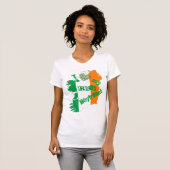 アイルランドのボーイフレンドの地図が大好き Tシャツ (正面フル)