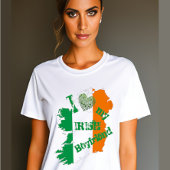 アイルランドのボーイフレンドの地図が大好き Tシャツ
