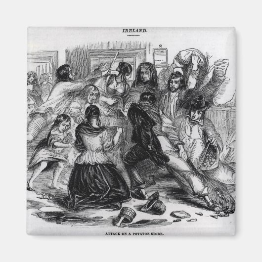 アイルランドのポテトストアへの攻撃, c.1845 マグネット (正面)
