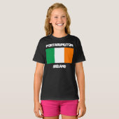 アイルランドのポルタリントン、アイルランド国旗の女の子 Tシャツ (正面フル)