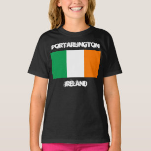 アイルランドのポルタリントン、アイルランド国旗の女の子 Tシャツ