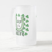 アイルランドのマグの運 フロストグラスビールジョッキ (正面左)