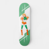 アイルランドのマンガの日本製アニメの女の子は旗のアイルランド語で服を着ました スケートボード (正面)