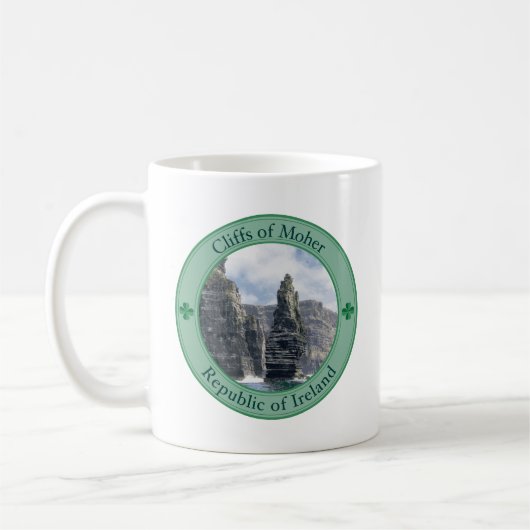 アイルランドのモハーの崖 コーヒーマグカップ (左)