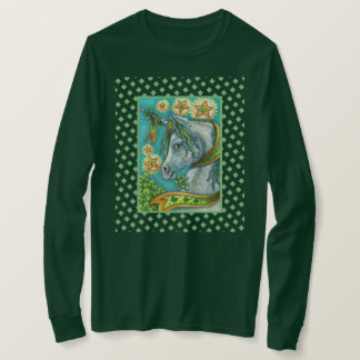 アイルランドのユニコーン、セント。パトリックの日ファンタジー馬 Tシャツ