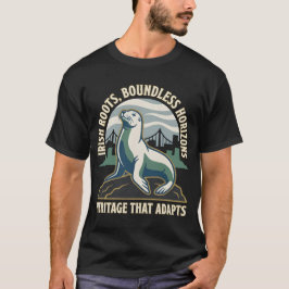 アイルランドのルーツ 無限の地平線 アシカ Tシャツ