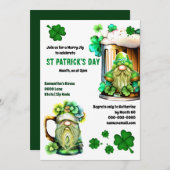アイルランドのレプラチョーン最高のガルルシャムロックのタンカード 招待状 (正面/裏面)