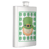 アイルランドのレプラーシャンとシャムロックの幸運 フラスク (右)