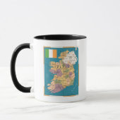アイルランドのヴィンテージの地図 マグカップ (左)