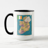アイルランドのヴィンテージの地図 マグカップ (左)