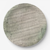 アイルランドのヴィンテージの楽譜、緑の身に着けていること ペーパープレート (正面)