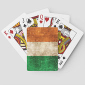 アイルランドのヴィンテージの老化させ、傷付けられた旗 トランプ (裏面)