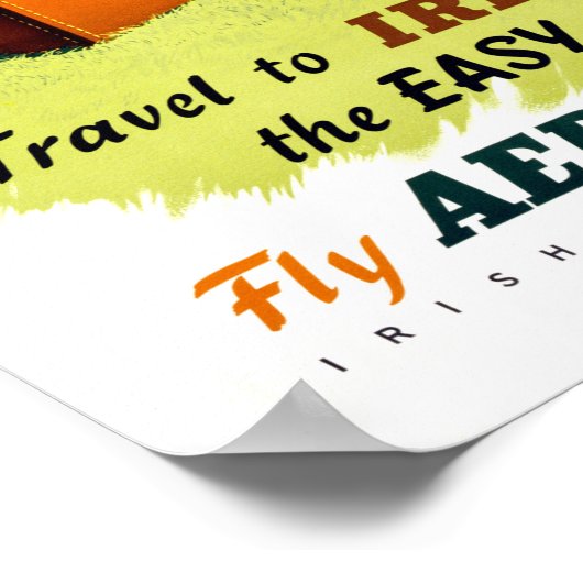 アイルランドのヴィンテージ旅行のポスターの復元 ポスター (角)