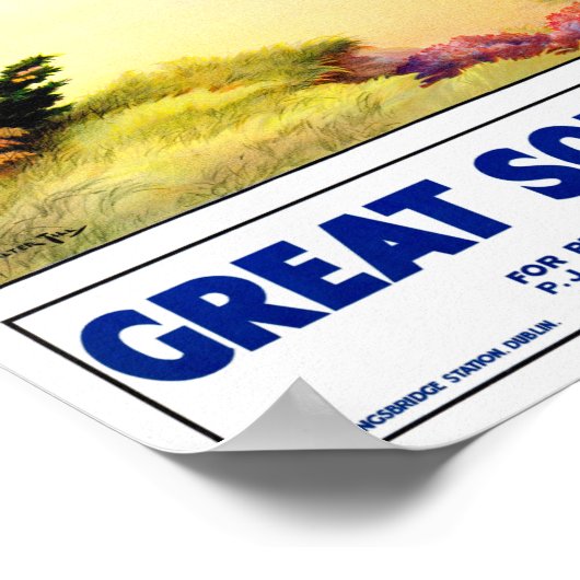 アイルランドのヴィンテージ旅行のポスターの復元 ポスター (角)