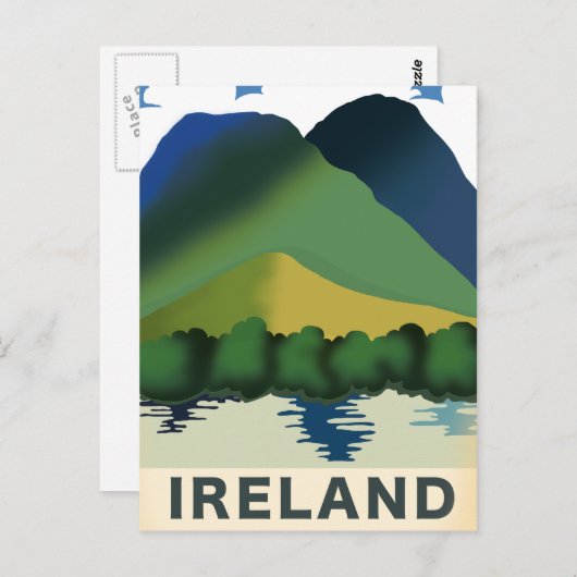 アイルランドのヴィンテージ旅行ポスター ポストカード (正面/裏面)