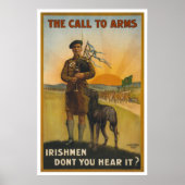 アイルランドの世界大戦で武器を求める声 ポスター (正面)