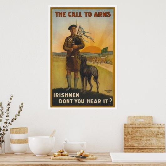 アイルランドの世界大戦で武器を求める声 ポスター (キッチン)
