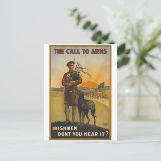 アイルランドの世界大戦で武器を求める声 ポストカード (スタンド正面)