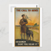 アイルランドの世界大戦で武器を求める声 ポストカード (正面/裏面)
