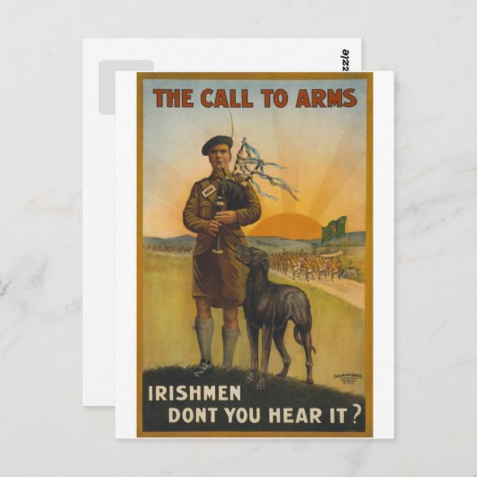 アイルランドの世界大戦で武器を求める声 ポストカード (正面/裏面)