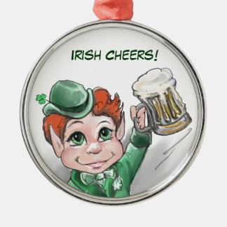 アイルランドの乾杯! ポートレート プレミアム ラウンド オーナメント