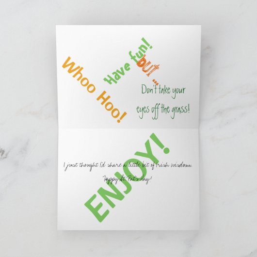 アイルランドの人は決して酔った挨拶状ではないです カード (内部)