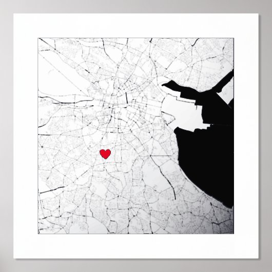 アイルランドの伝統的なギフトの地モダン図エレガント 箔ポスター (正面)