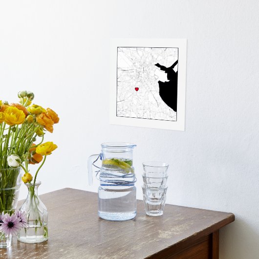 アイルランドの伝統的なギフトの地モダン図エレガント 箔ポスター (レイダウン (キッチン))