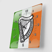 アイルランドの光沢のある旗 スクエア壁時計 (傾斜)
