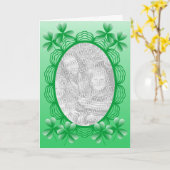 アイルランドの写真フレームテンプレート カード (黄色い花)