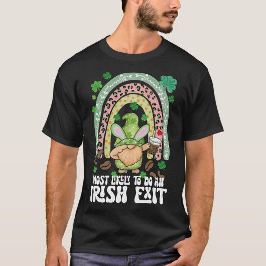 アイルランドの出口レインボー格言 Tシャツ (正面)