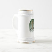 アイルランドの初期ユダヤ人のクリスマスの陶磁器ビールステイン ビールジョッキ (正面左)