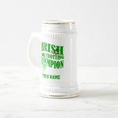 アイルランドの卓球チャンピオン。 ビールジョッキ (正面左)