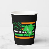 [アイルランドの友達]聖パトリックスの日トースト – 黒 紙コップ (正面)