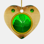 アイルランドの古いクリスマス賛美のハート セラミックオーナメント (裏面)