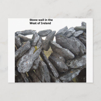 アイルランドの古い石垣 ポストカード