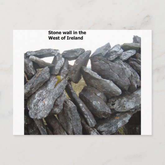 アイルランドの古い石垣 ポストカード (正面)