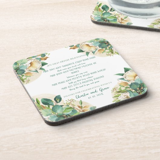 アイルランドの古い祝福 - ゴールドダストとバラ コースター (左側)