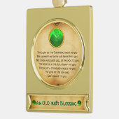 アイルランドの古い賛美聖降誕祭 ゴールドプレートバナーオーナメント (左)