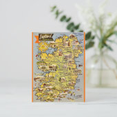 アイルランドの古地図ポストカード ポストカード (スタンド正面)